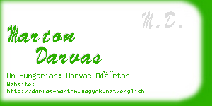 marton darvas business card